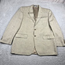 Polo University by Ralph Lauren 42R Tan Herringbone Silk Wool Blazer Sport Coat