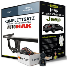 Für JEEP Grand Cherokee Typ WK Anhängerkupplung starr +eSatz 7pol uni 10- NEU