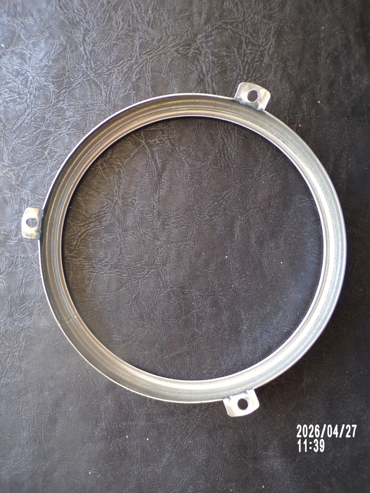 pair of  Hella Lamp Hold Down Three-ear Chrome Ring "DOT" BMW, ALFA, Ferrari