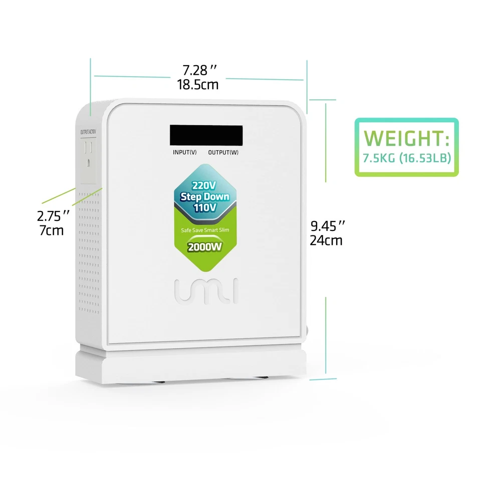 UMI 2000W降压电压220伏至110伏转换器重型电源转换器... — 第 4/4 张图片