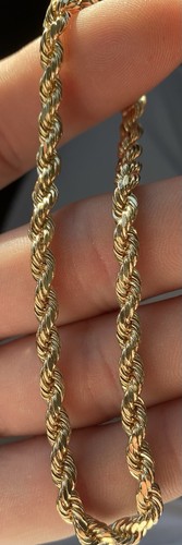 10kt massives Gold Seil Armband - massiver Stil ca. 7,5-8,5 Zoll - Bild 4 von 4