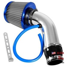 Blue 3" Universal Cold Air Intake Filter Kit with Stainless Steel Filter