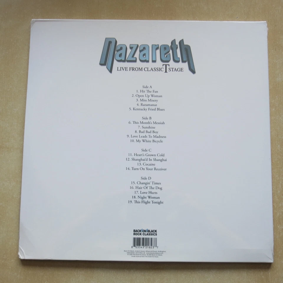 NAZARETH Live From Classic T Stage - Vinyl LP Sealed with corner bumps - Image 3 of 4