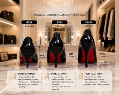 Sexy Red Bottom Women High Heels Classic Ladies Pumps Autumn Leather Dress Heel