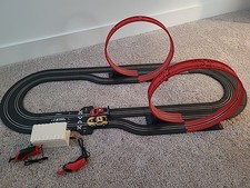 XSTR Xtreme Speed Racers Double Loop Slot Car Track Set LED Lights  Batteries