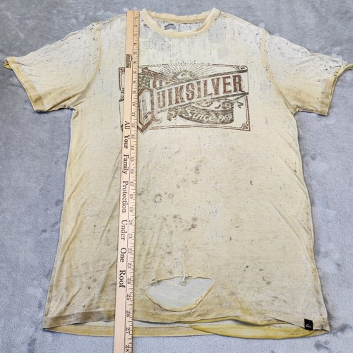 VTG Quiksilver Super Thrashed Distressed Gradient Sun Faded Worn WIP Paper Thin - Picture 8 of 9
