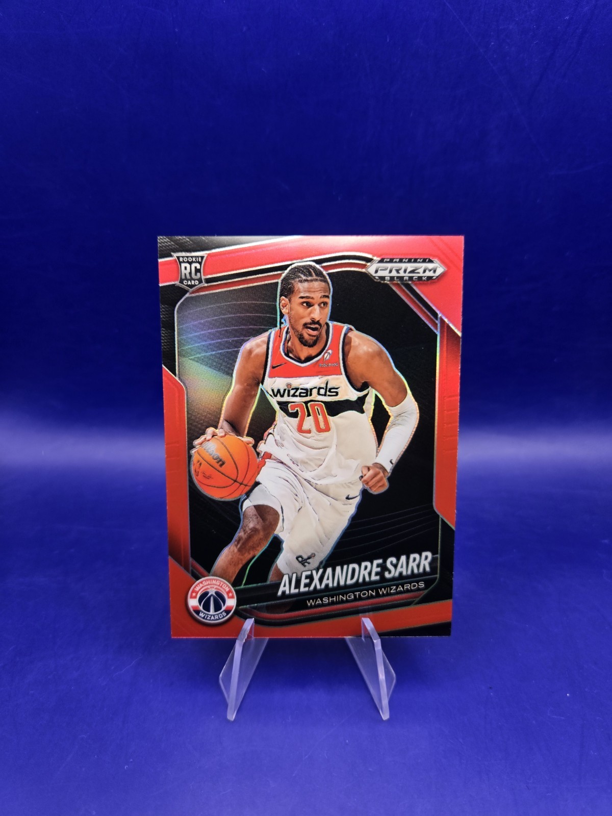 2024-25 Panini Prizm Black Alexandre Sarr #46 RC Rookie Red #227/299