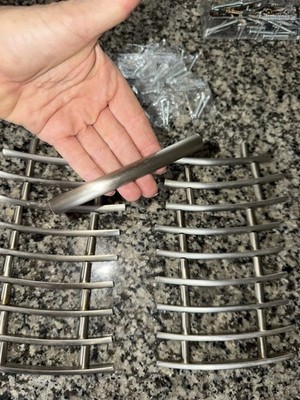 Set Of 19 Brushed Silver 3  Center Kitchen Cabiney Handles Drawer Pulls