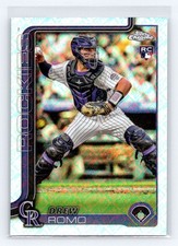 2025 Topps Chrome Logofractor Edition #124 Drew Romo Rookie Colorado Rockies