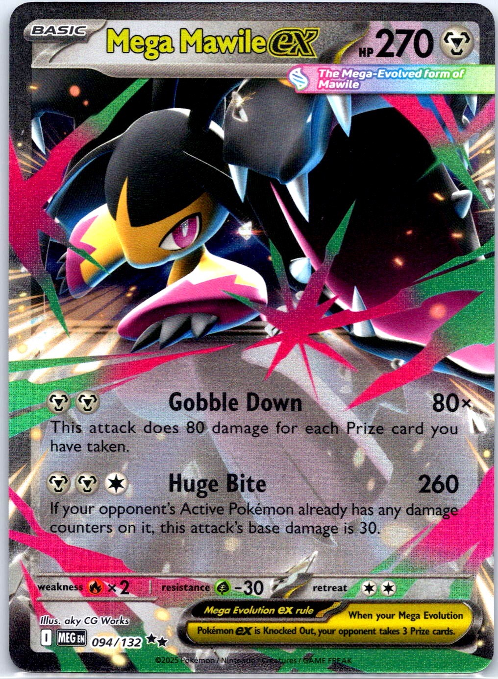 Mega Mawile ex Double Rare ME01: Mega Evolution 094/132 NM