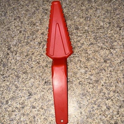 Tupperware Vintage Cut and Serve Pie Cake Cutter Server #1228-8 Red 10-1/2''