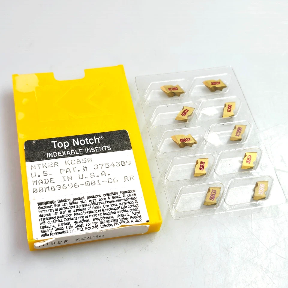 Kennametal NTK2R KC850 Carbide Top-Notch Threading Inserts (Box of 10) - Image 2 of 4