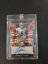 2025 Leaf Metal Football Jordan Faison Fire Lava Auto 1/1 Notre Dame