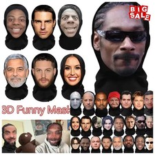 Realistic 3D Full Face Mask for Women Men Cosplay Halloween Masquerade