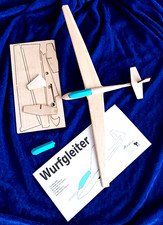 Minkaklecks 1x WURFGLEITER  38cm  Modellbausatz  Flugzeug   Holz   Segelflugzeug