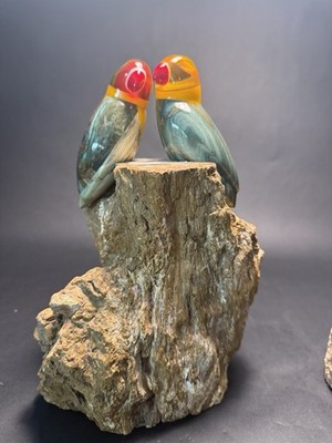 Gernot Schluifer Artwork Of Petrified Wood, Semi Precious Stone And Crystal