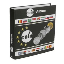 Álbum de monedas SEGURO Designo Universal con 5 hojas protectores para monedas del mundo 8558