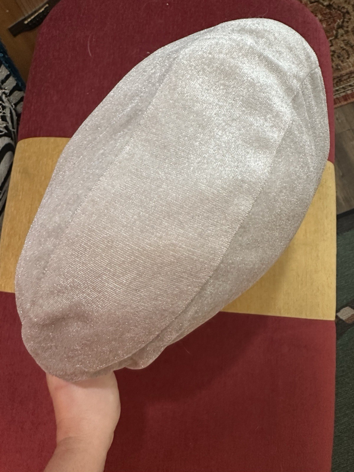 Cute Gray Decorative Round Accent Pillow for Home Approx 15”