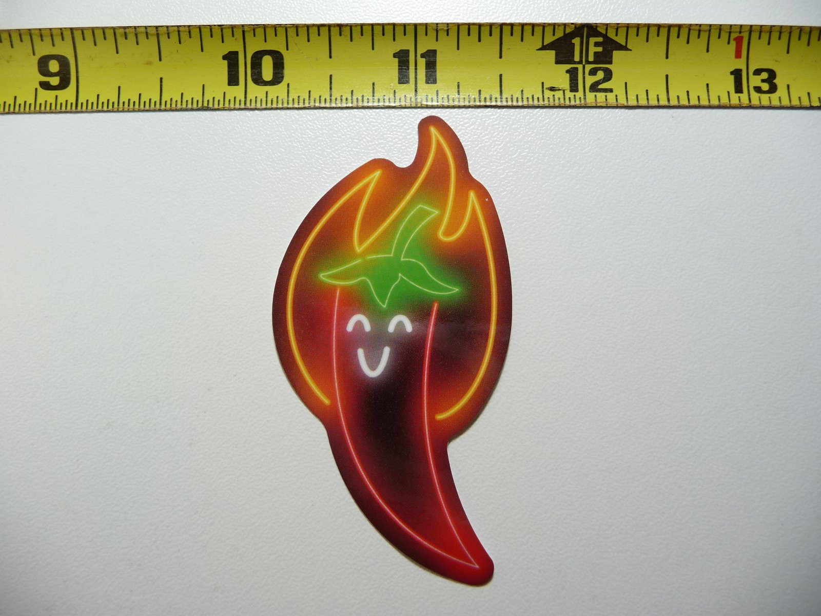 Happy Flames Hot Pepper Vinyl Sticker Neon Style Cute Decoration