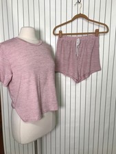 Womens 2 piece Set Pink Size S: T-Shirt and S...