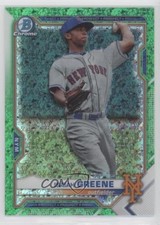 2021 Bowman Chrome Prospects Green Mini-Diamond Refractor /99 Isaiah Greene 5m0