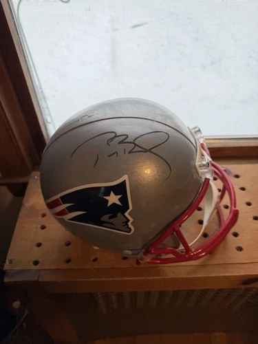 Tom Brady Autograph Replica Helmet Tri Star Coa