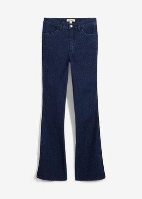 Neu Formende Bootcut-Jeans mit offenem Saum Gr. 42 Blau Denim Damen Hose Pants