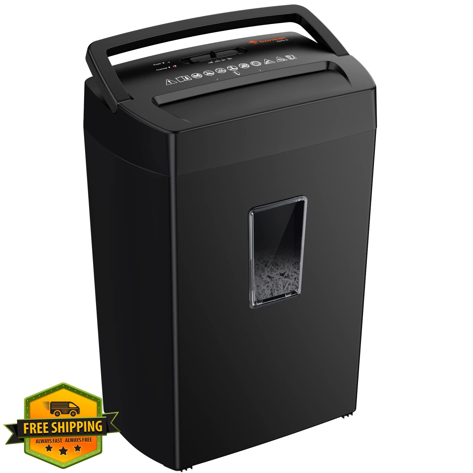 Bonsaii 12-Sheet Cross Cut Paper Shredder Credit Card P-4
