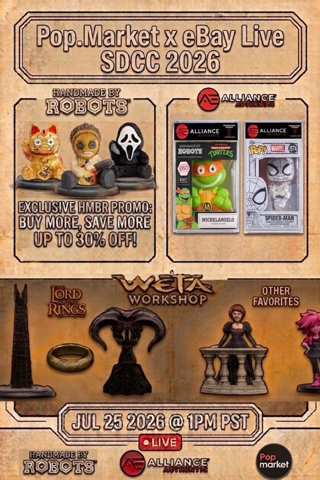 DEALS on Handmade by Robots, FunkoPOP, Weta Workshop & More @ SDCC! 🔥🦸