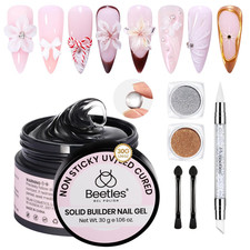 Beetles 3D Gel Nail Art Kit-Crystal Orb 3D Nail Art Clear 1 Oz 5 in 1 Non-Sticky