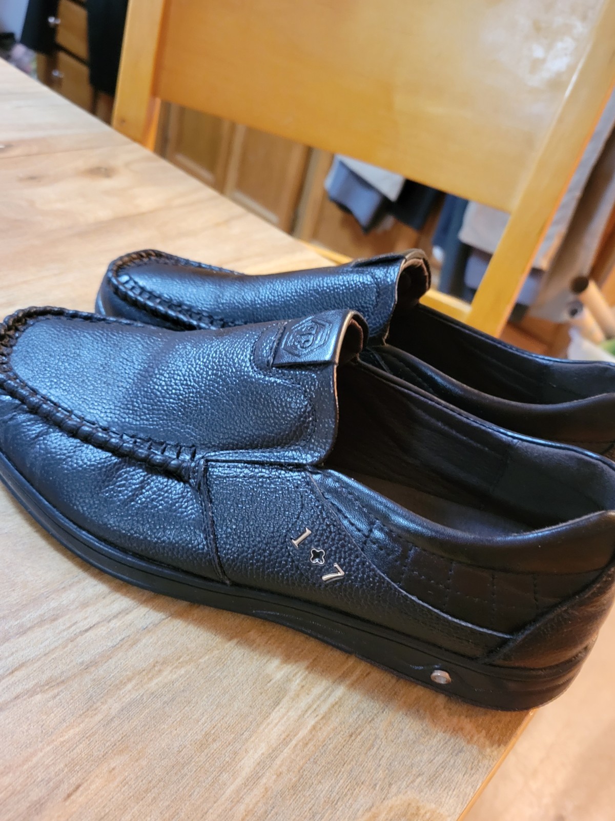 Stylish Black Pebbled Leather Loafer By Phillip P… - image 4