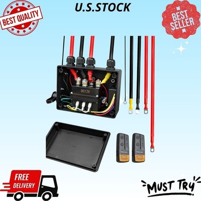 12V 500A Winch Control Box Kit with Wireless Remote for 8000 17000 lb Winches