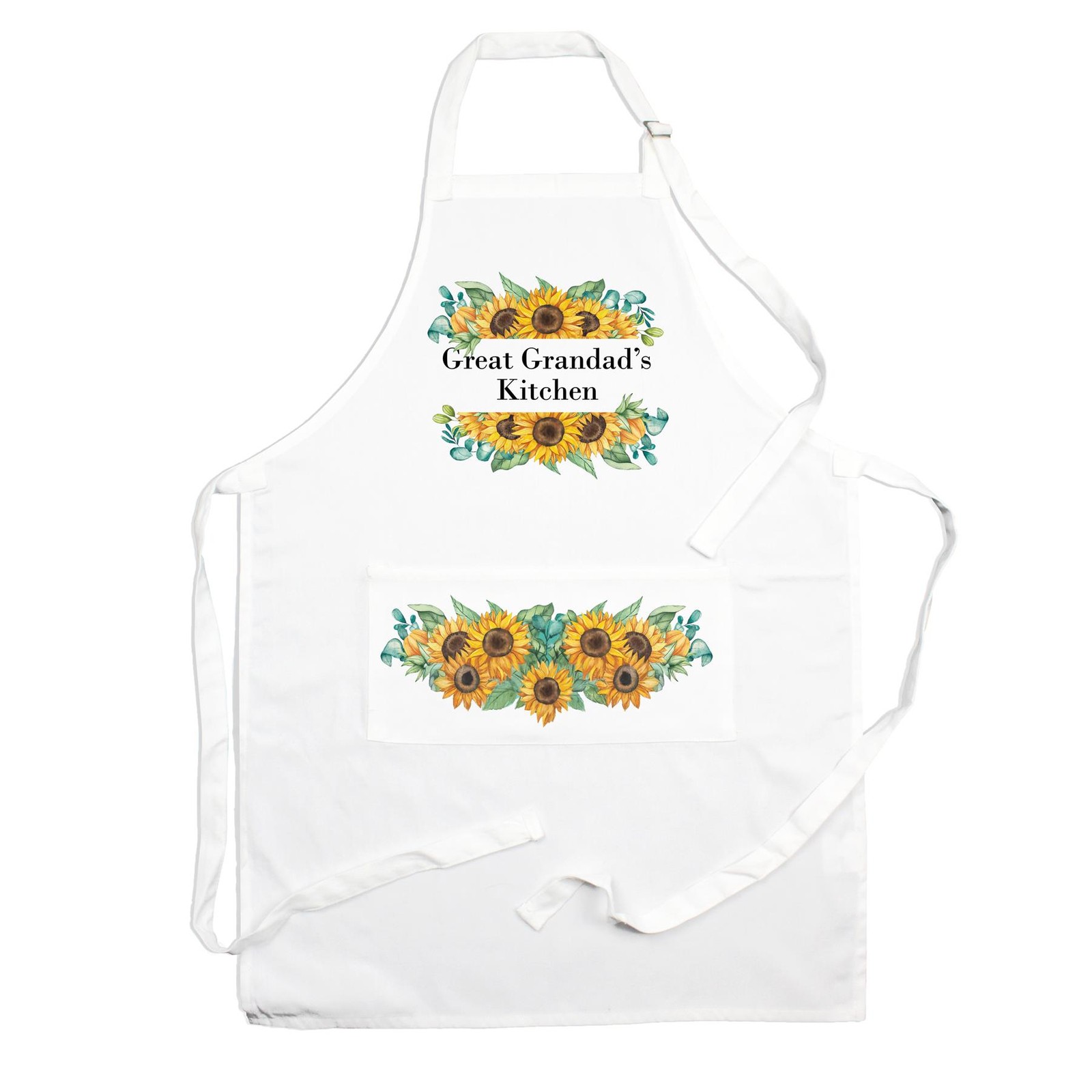 Great Grandad's Kitchen Apron - Sunflower Cooking & Baking Gift for Him