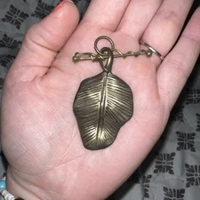 Metal Leaf Pendant Susan Lenart Kazmer INDUSTRIAL CHIC JEWELRY COMPONENTS RARE