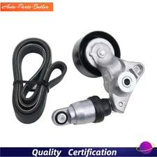 Serpentine Drive Belt Tensioner Pulley Kit Fit Honda Accord 2013-2017 Acura 3.5L