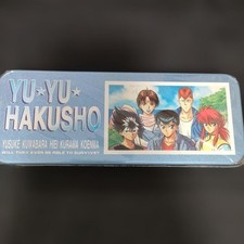 SHOWA NOTE Yu Yu Hakusho Can Pen Case Vintage Metallic Blue Japan Made