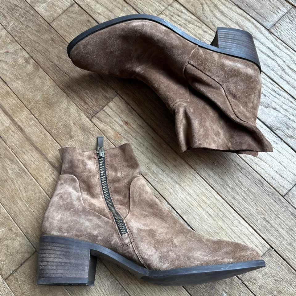 Paul Green Tan Soft Suede Nicole Ankle Boot Size 5 - Image 4 of 4