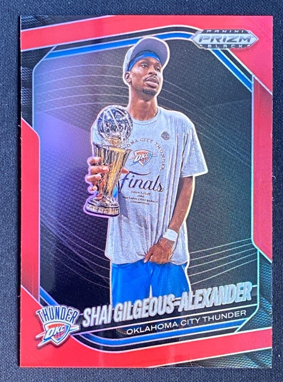 Shai Gilgeous-Alexander 2024-25 Panini Prizm Black Red Prizm 142/299 #164