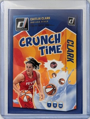 2025 WNBA Panini Donruss Caitlin Clark Crunch Time Blue Press Proof
