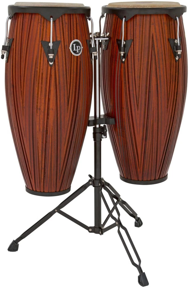 Juego LP City Conga con Doble Soporte Madera Natural 10 pulgadas y 11 in. Foto 2 de 4