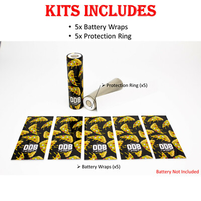 Kits of 5pcs ODB 18650 20700 21700 Wraps Protective Custom Cover Skin  5pcs/Pack