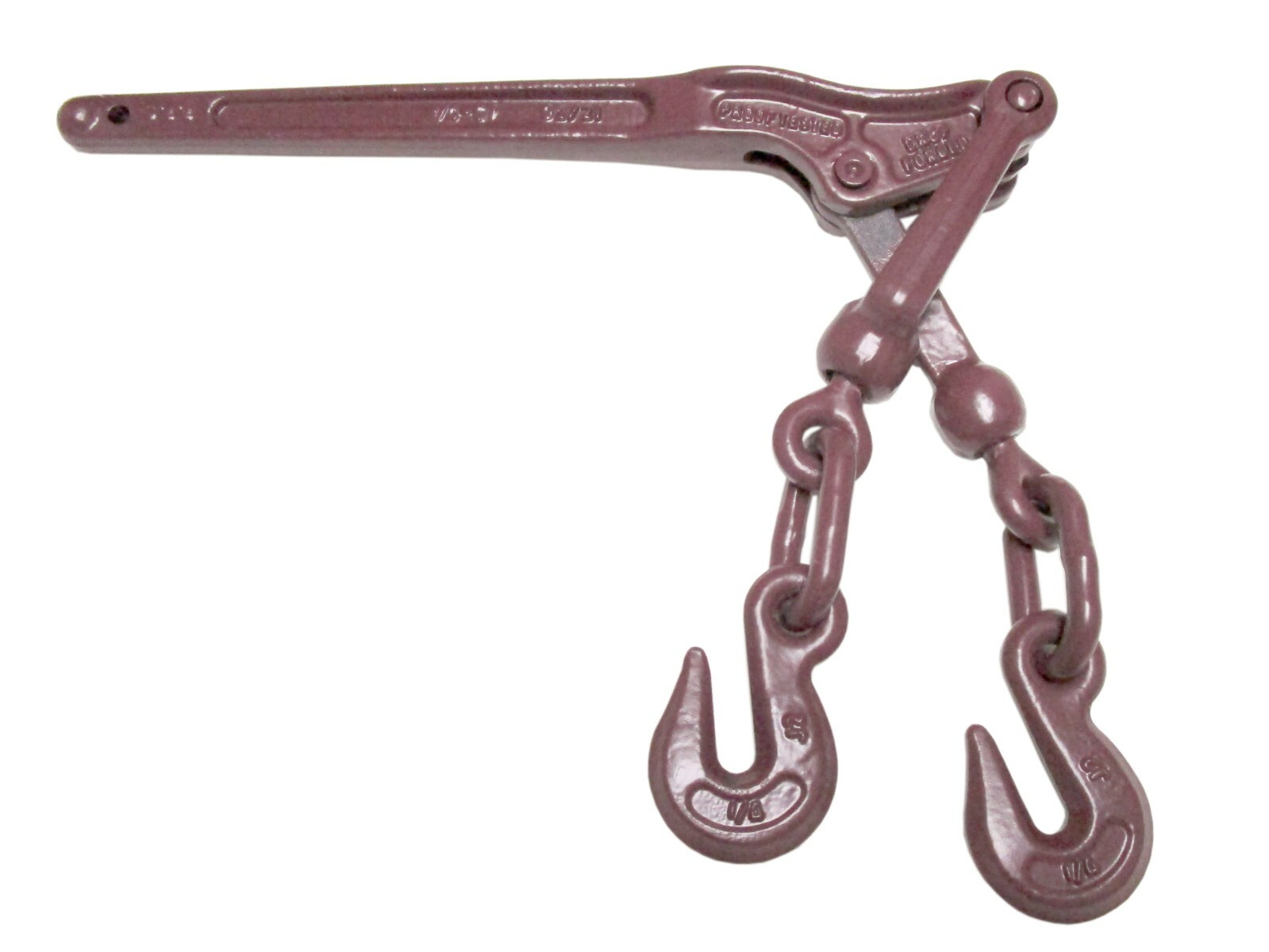 1/4" G70 Lever Load Binder 3150 lb WLL Forged DOT Chain Binder Maroon