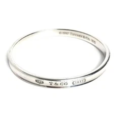 Tiffany & Co. 1837 Narrow Loop Bangle Bracelet Sterling Silver 925 NM Japan F/S