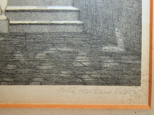 Ruth Haviland Sutton litografia d'epoca di Orange St, Nantucket elencato Nantucket - Foto 6 di 8