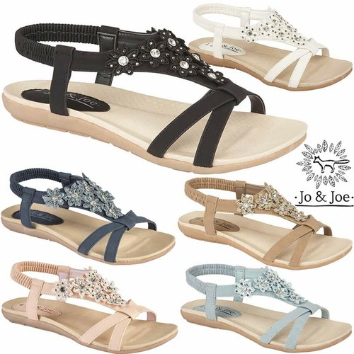 Ladies Flat Low Wedge Sandals Women Summer Beach Fashion Strappy Gladiator Shoes - Afbeelding 1 van 13