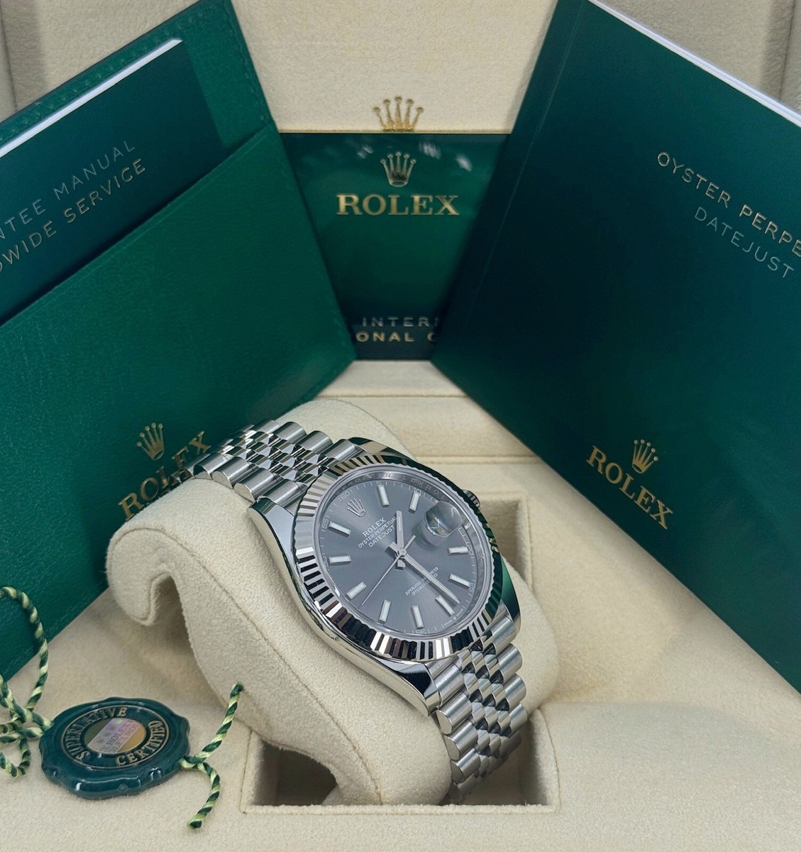 Unworn Rolex Datejust 41mm, Rhodium, Jubilee, 126334-0014, dated  