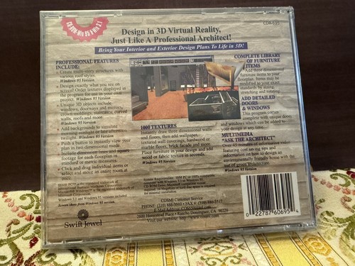 3D Virtual Reality Architect Swift Jewel CD-ROM UnOpened Vintage Windows 95 - Picture 6 of 10