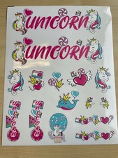 UNICORN BIKE BICYCLE STICKERS DECALS TRANSFER...