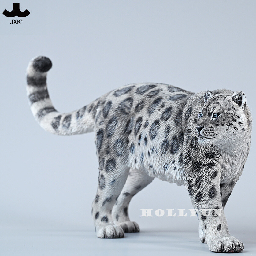 JXK 1/6 Snow Leopard Model Resin Statue Wild Animal Figure