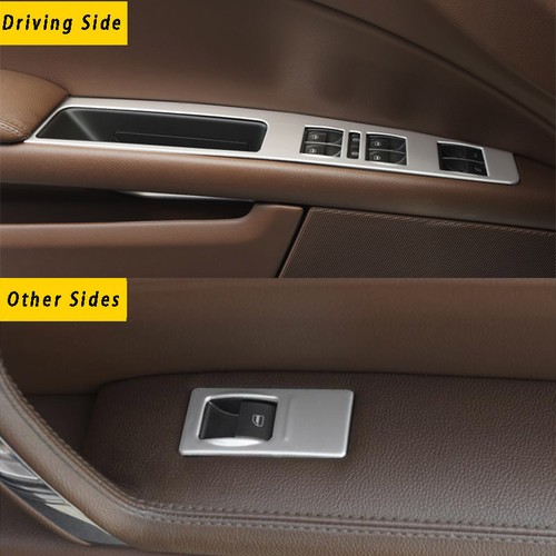 SS Car Window Switch Panel Trim Frame Cover Decoration Sticker for VW Phaeton - Picture 4 of 5
